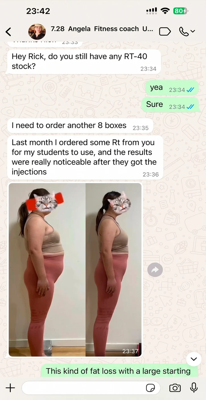 WhatsApp review from a Synedica customer — screenshot 2