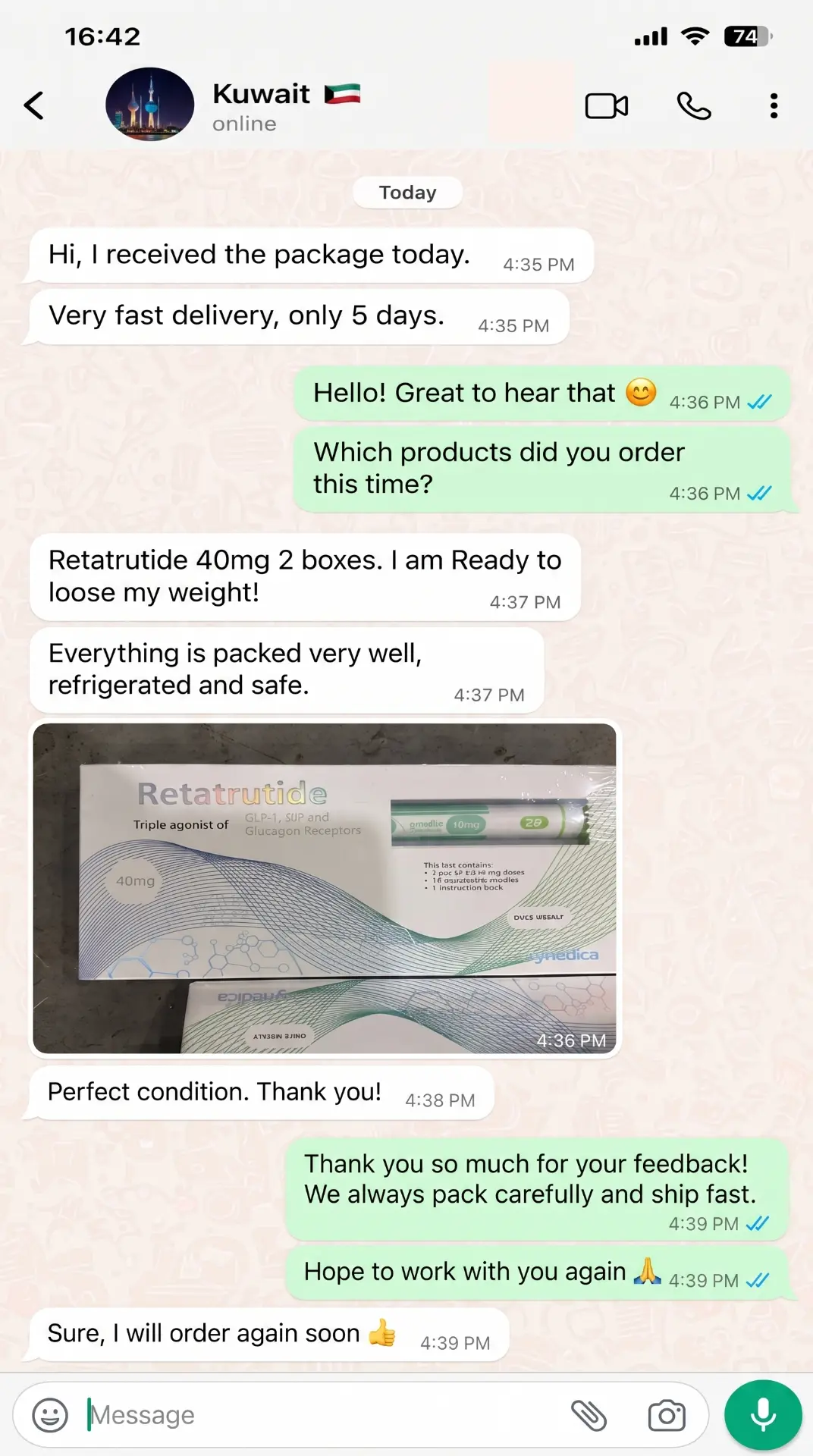 WhatsApp customer review 4
