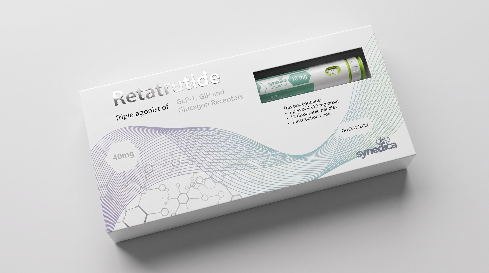 Retatrutide 10mg pen by Synedica — starter kit